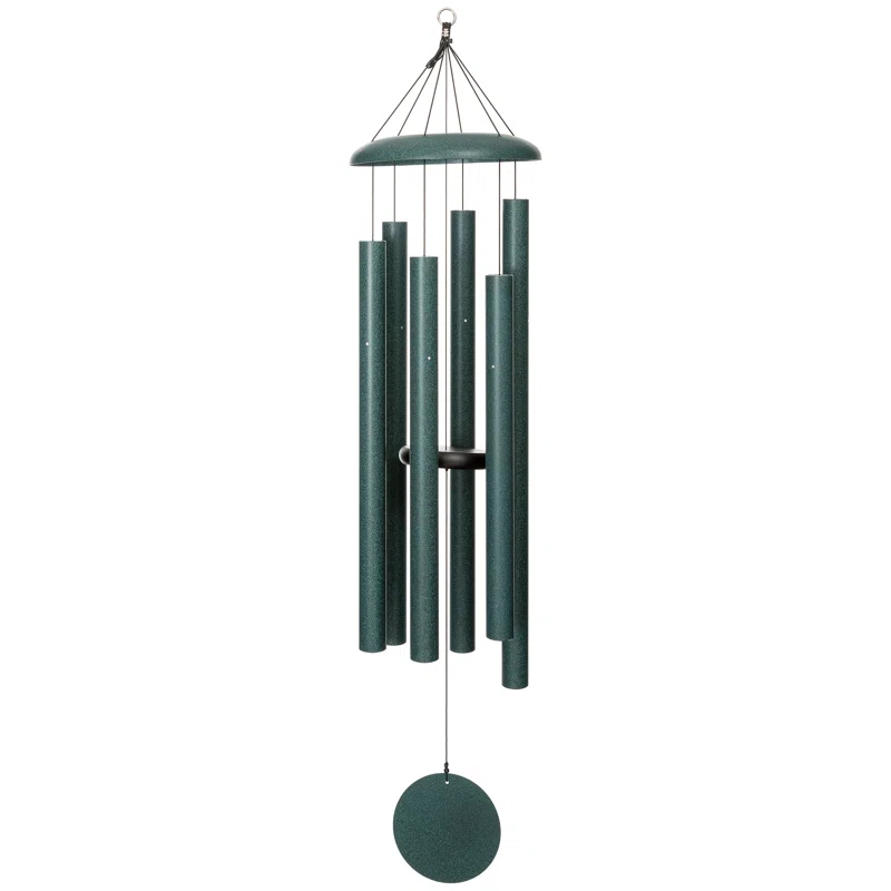 Green Aluminum 56" Wind Chime for Patio and Garden