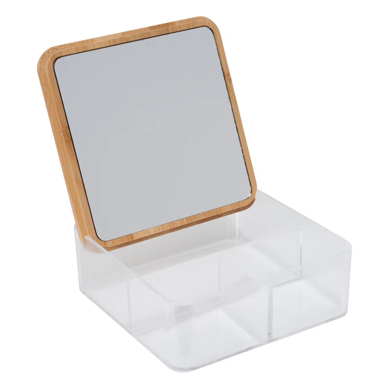 Simplify Plastic 3 Compartment Makeup Organizer