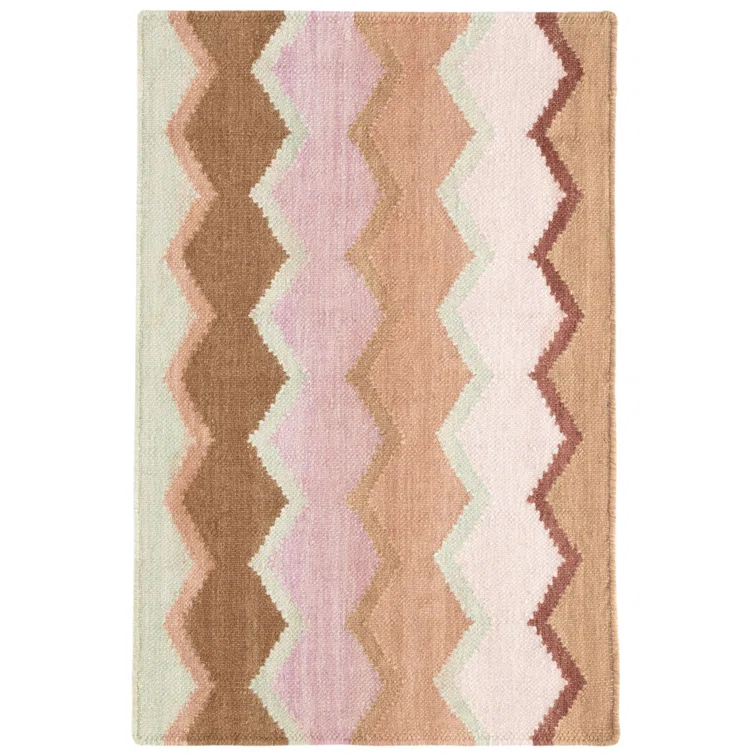 Dash and Albert Rugs Kit Kemp x Annie Selke Safety Net Earth Handwoven Wool Rug