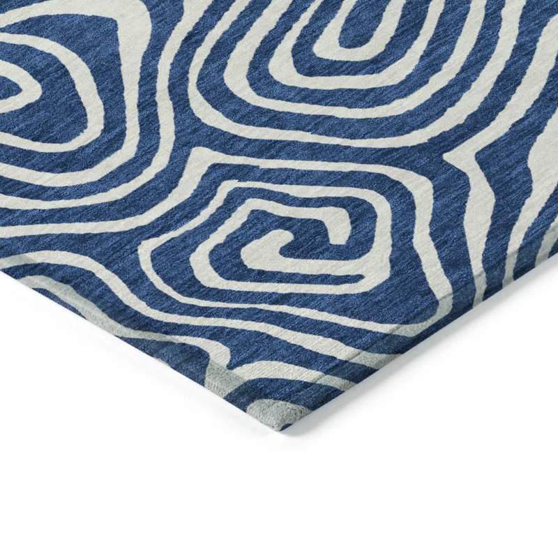 Machine Washable Indoor/Outdoor Chayden ACN1020 Gold 1'8" x 2'6" Rug