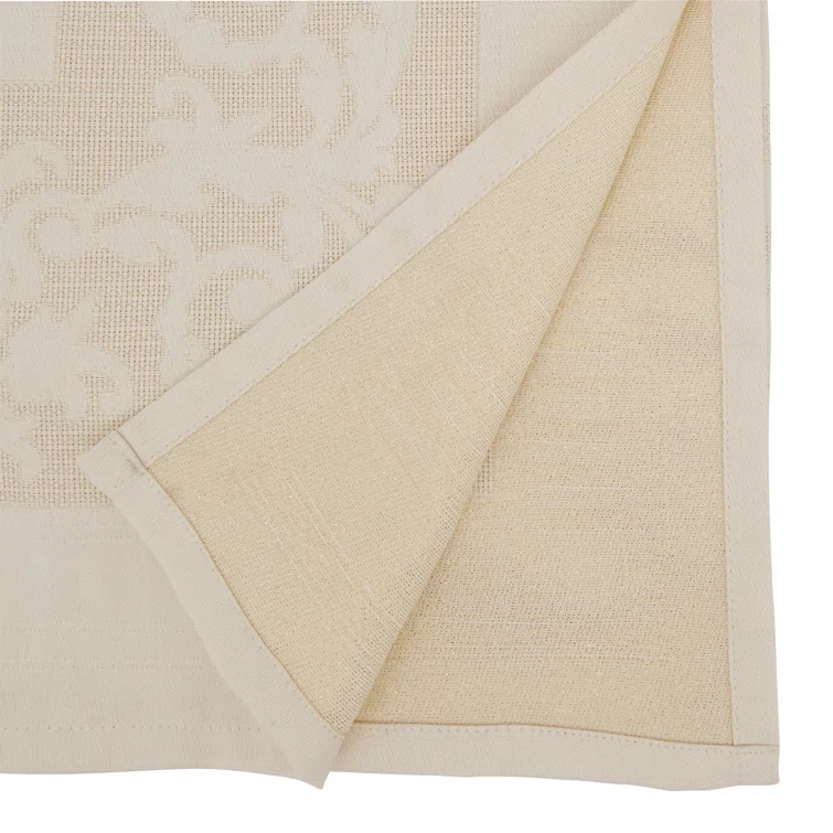 Saro Luxurious Jacquard Floral Tablecloth