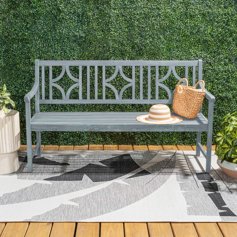 Red Barrel Studio® Babson Acacia Outdoor Bench