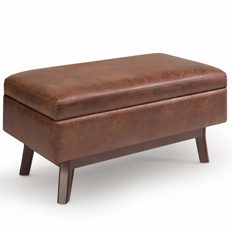 Simpli Home Owen Small Rectangular Storage Ottoman