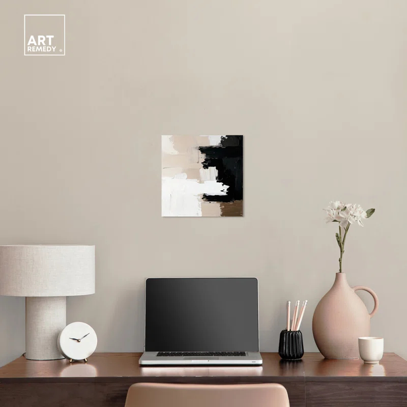 Art Remedy Neutral Ground Canvas Gemstone Abstract Art by Art Remedy