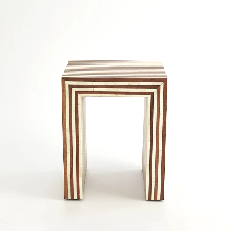 Sienna Nesting End Table-Walnut/Bone-Sm