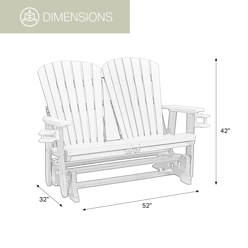 Outdoor Gliding Plastic Bench