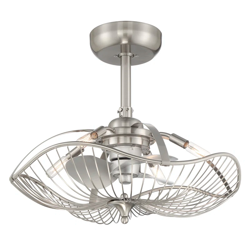 House of Hampton® 22" Akoni 3 - Blade Ceiling Fan with Light Kit Included
