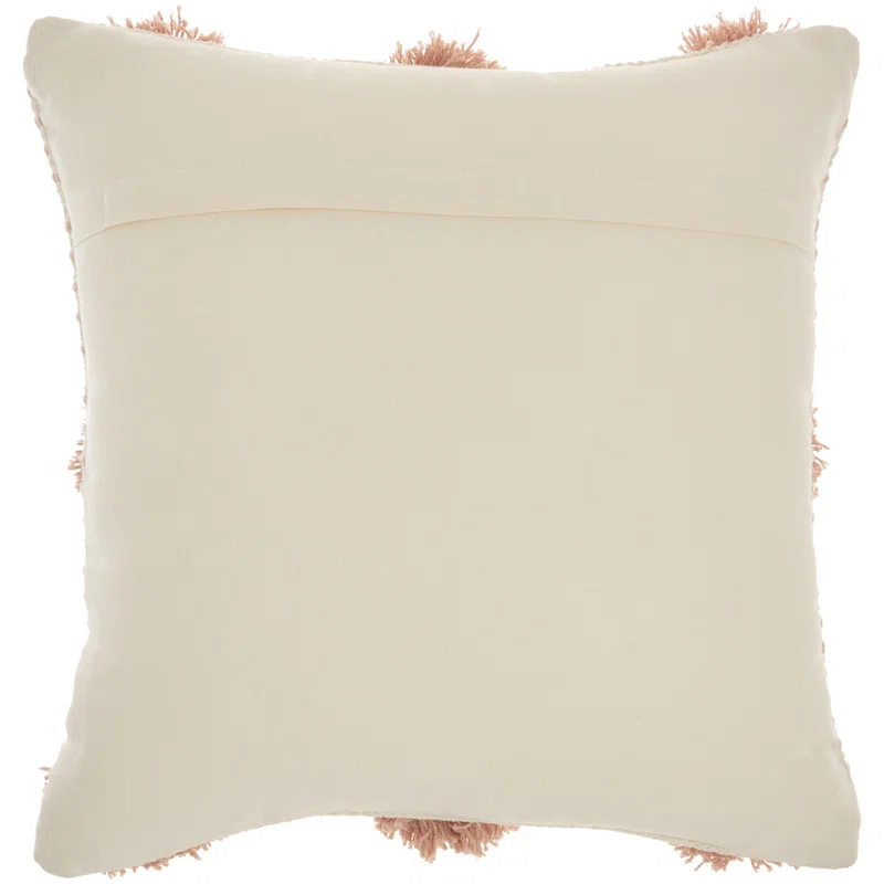 Mina Victory Pom-poms Cotton Reversible Throw Pillow