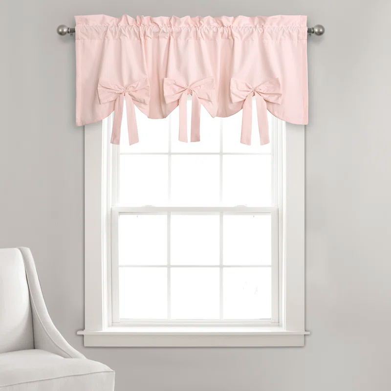 Lush Decor Melody Bow Scalloped 52'' W Window Valance