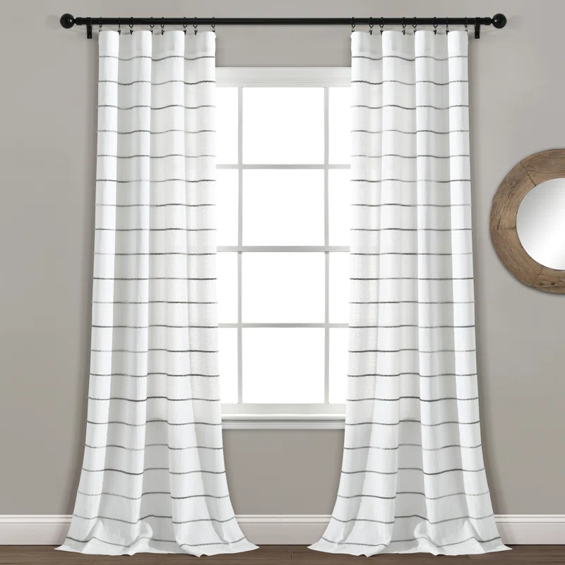 Lush Decor Reyna Semi Sheer Curtain Pair (Set of 2)