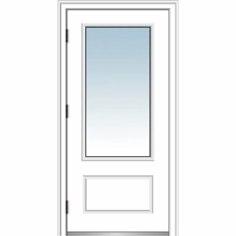 MMI DOOR Clear Glass 36'' x 80'' Paneled Fiberglass Front Entry Doors