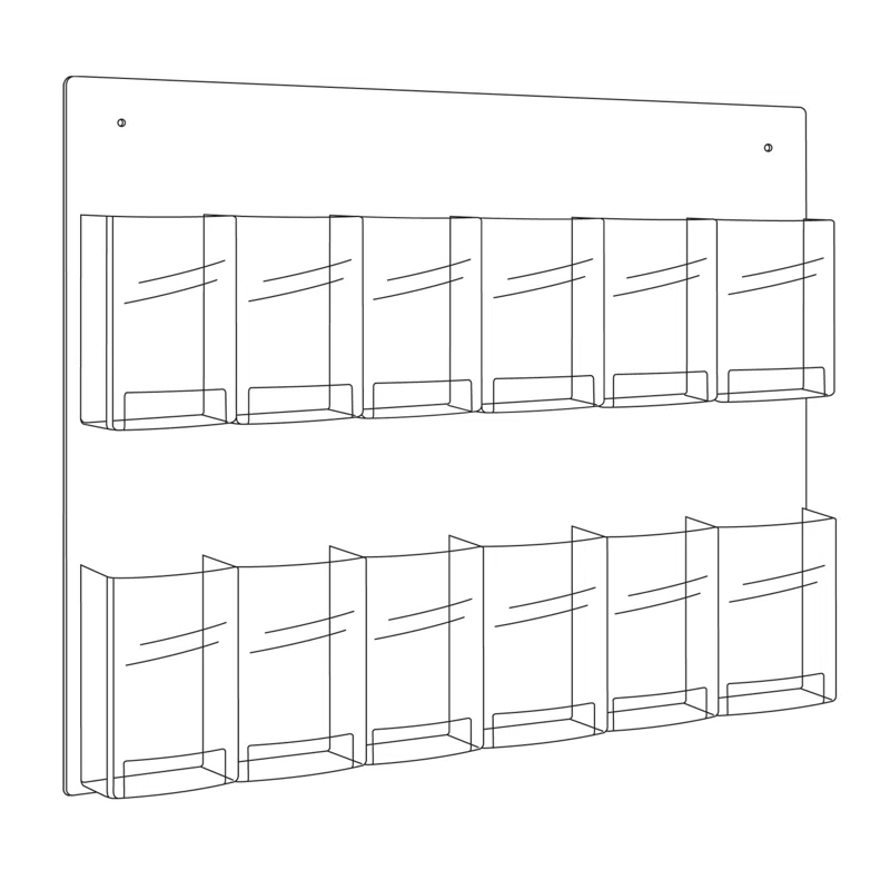 Safco Products Company Clear2c Safco Pamphlet Magazine Rack