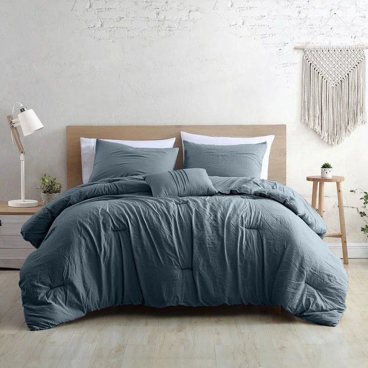Modern Threads Modern Threads - Beck Comforter Set - Down Alternative Brushed Microfiber - Elegant All Season Bedspread Set - includes Comforter, Shams, & Decorative Pillow