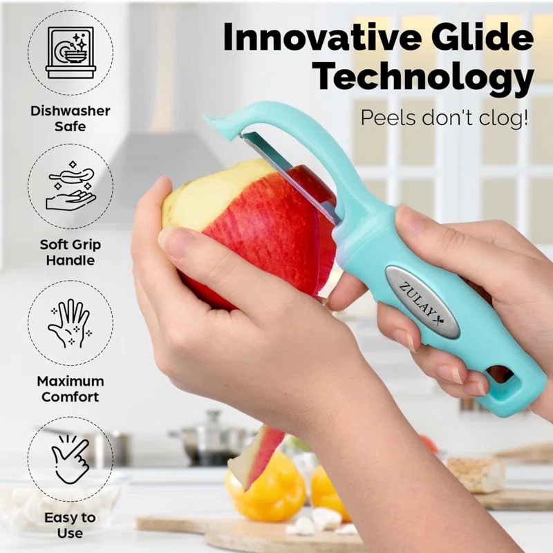 Zulay Kitchen Zulay Kitchen Premium Vegetable Peeler For Kitchen - Swivel Peeler With Razor Sharp Stainless Steel Blades & Strong Ergonomic Handle