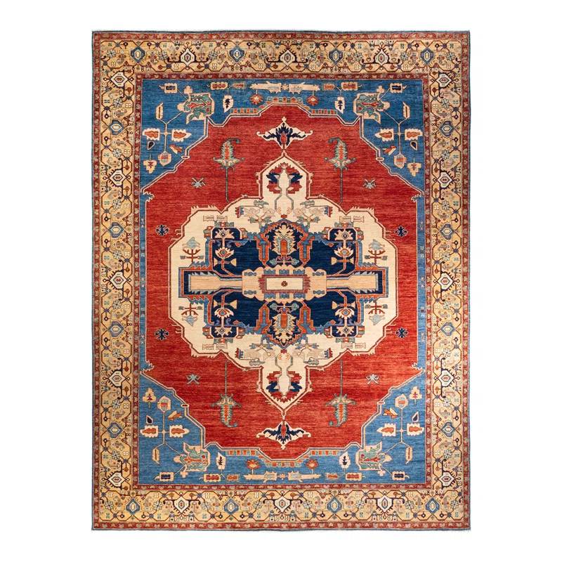 Solo Rugs One-of-a-Kind 12' 2" X 15' 4" New Age Wool Area Rug in Light Blue