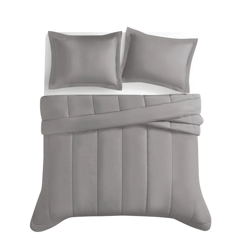 Brooklyn Loom Brooklyn Loom Oversized Cotton Percale King 3 Piece Comforter Set