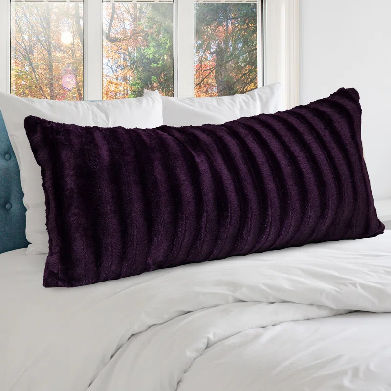 Cheer Collection Faux Fur Throw Pillow