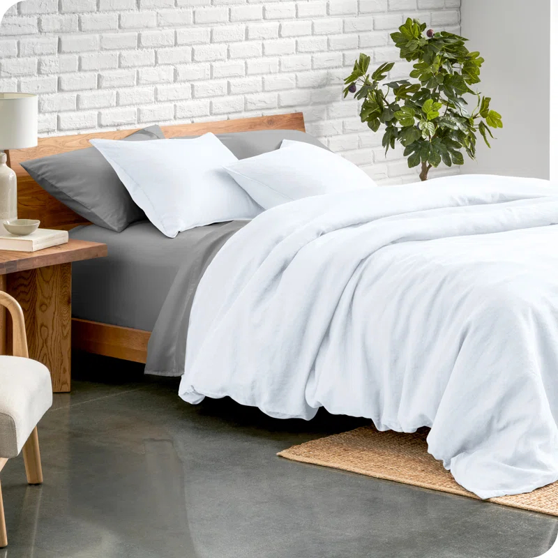 Bare Home Linen Duvet Cover Set