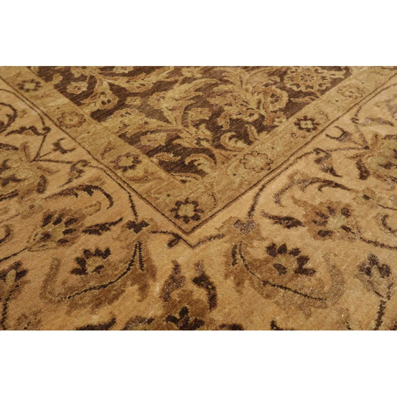 Orysia One-of-a-Kind Rectangle:8'7''x12' Wool Area Rug in Brown