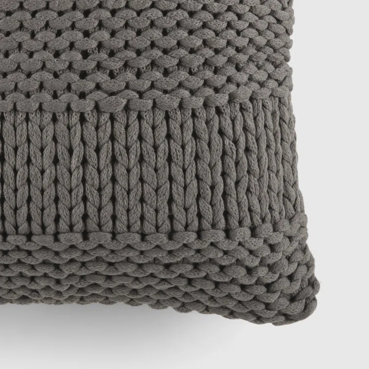 Becky Cameron Cozy Chunky Knit Acrylic Decor Throw Pillow