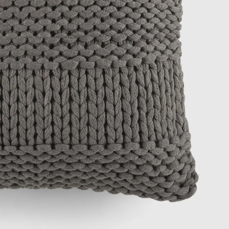 Becky Cameron Cozy Chunky Knit Acrylic Decor Throw Pillow