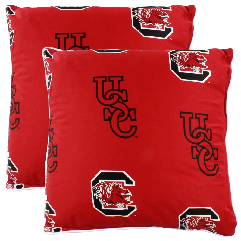 NCAA Cotton Reversible Throw Pillow (Set of 2)