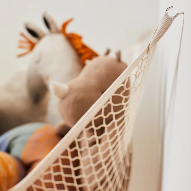 3 Sprouts 3 Sprouts - Toy Hammock for Stuffed Toys with Hooks - Beige