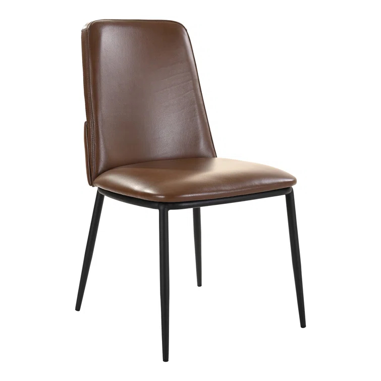 Moe's Home Collection Welles Leather Upholstered Side Chair & Reviews | Perigold