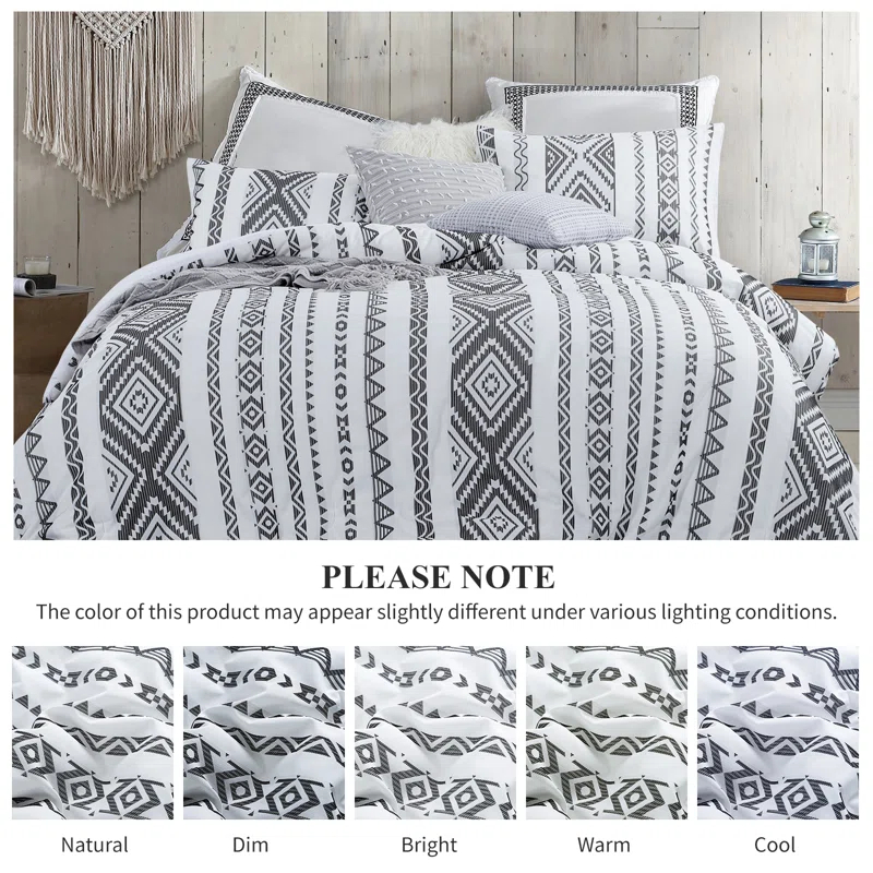 Suniya Microfiber Reversible Boho Comforter Set