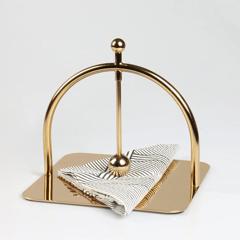 Orren Ellis Alloy Napkin Holder,Modern Fashion Style Luxury Napkin Holder For Tables, Dining, Picnic Table, Home Decor, Modern, Celebration Party Napkin Holder (Metal)