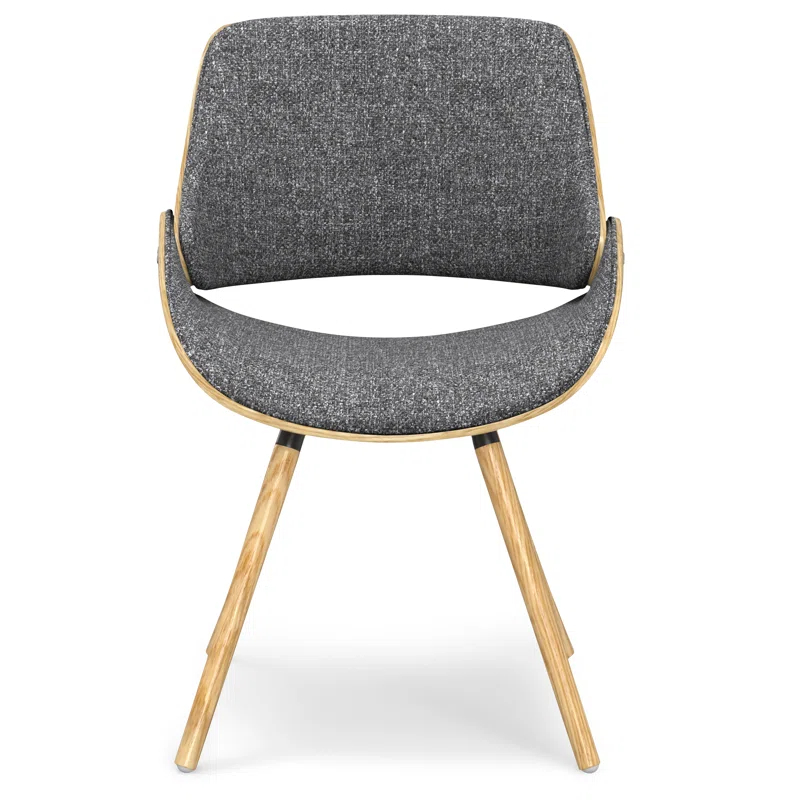 Simpli Home Malden Upholstered Dining Chair with Ergonomic Solid Wood Frame and Mid-Century Modern Style