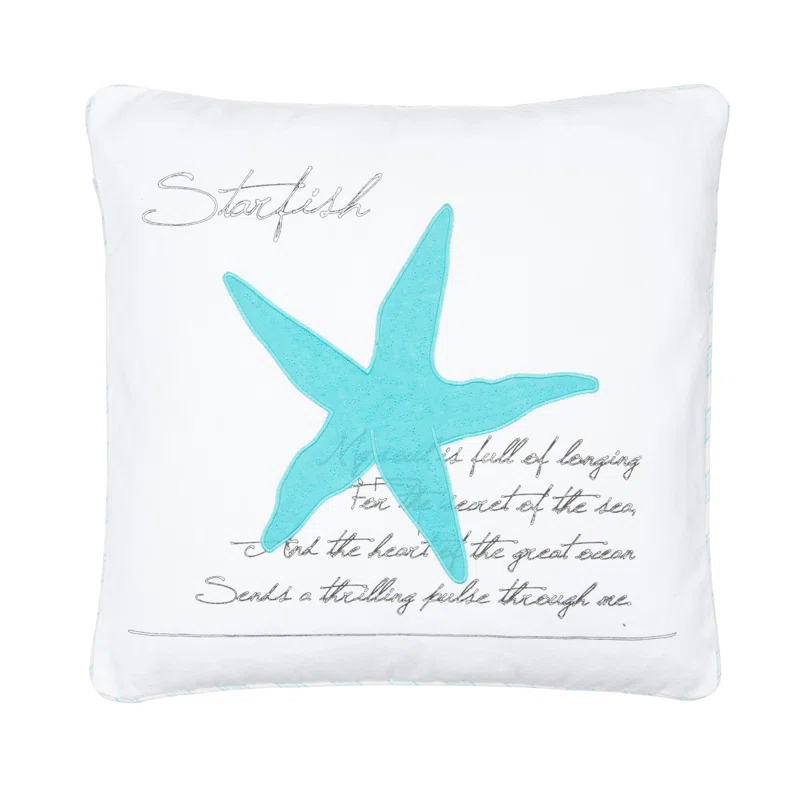 Levtex home Biscayne Teal Starfish Pillow