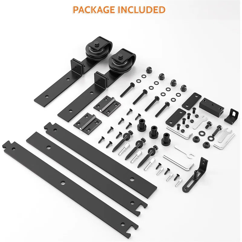 MAXAYA 36" Bifold Barn Door Hardware Kit - Space Saving Folding ...