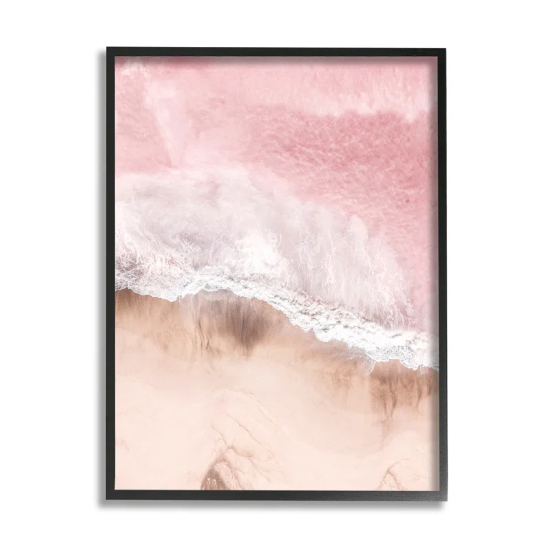 Stupell Industries " Pink Sea Beach Shore " by Sisi And Seb