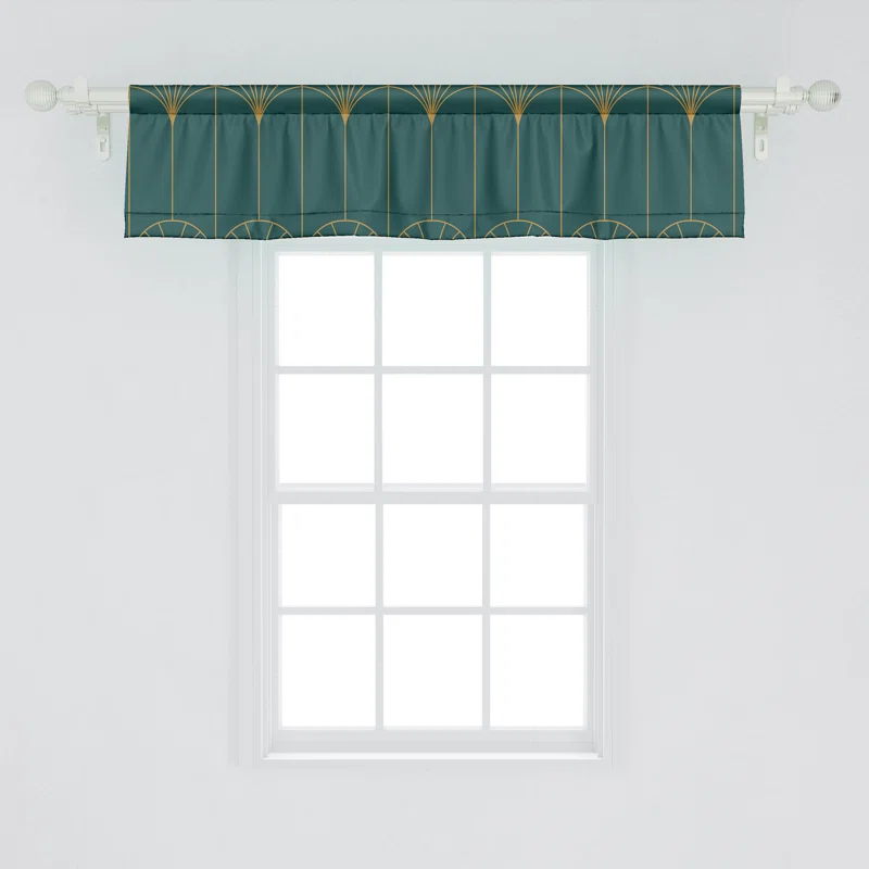 Ambesonne Geometric Tailored 54'' W Window Valance