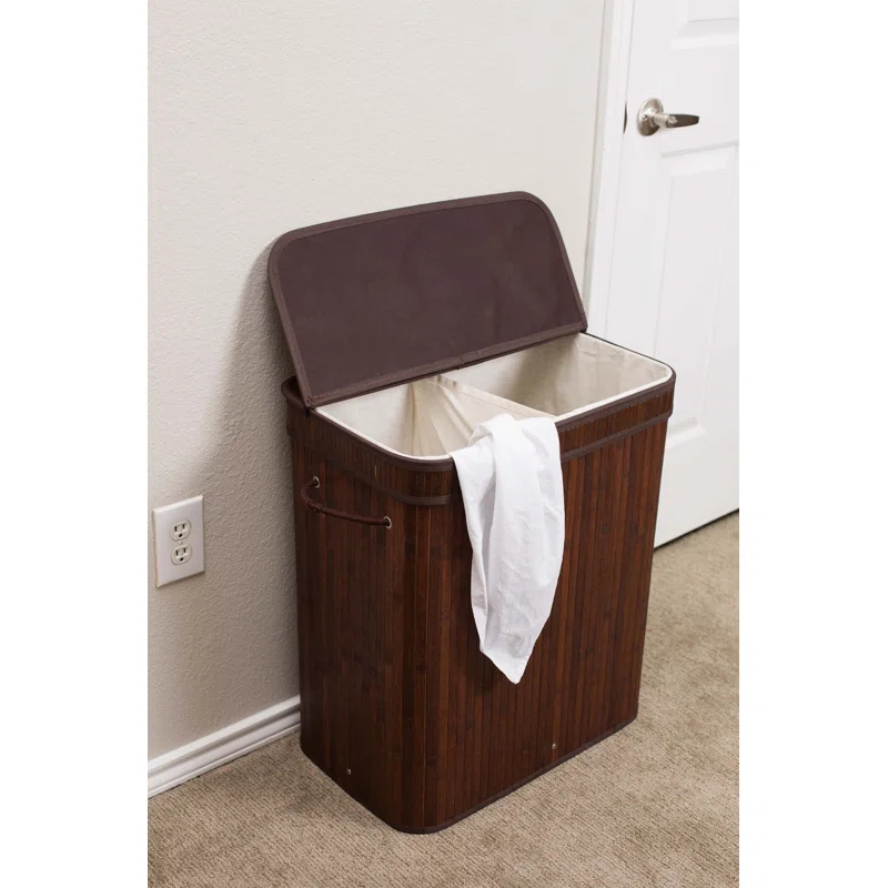 BirdRock Home Bamboo Laundry Sorter with Handles