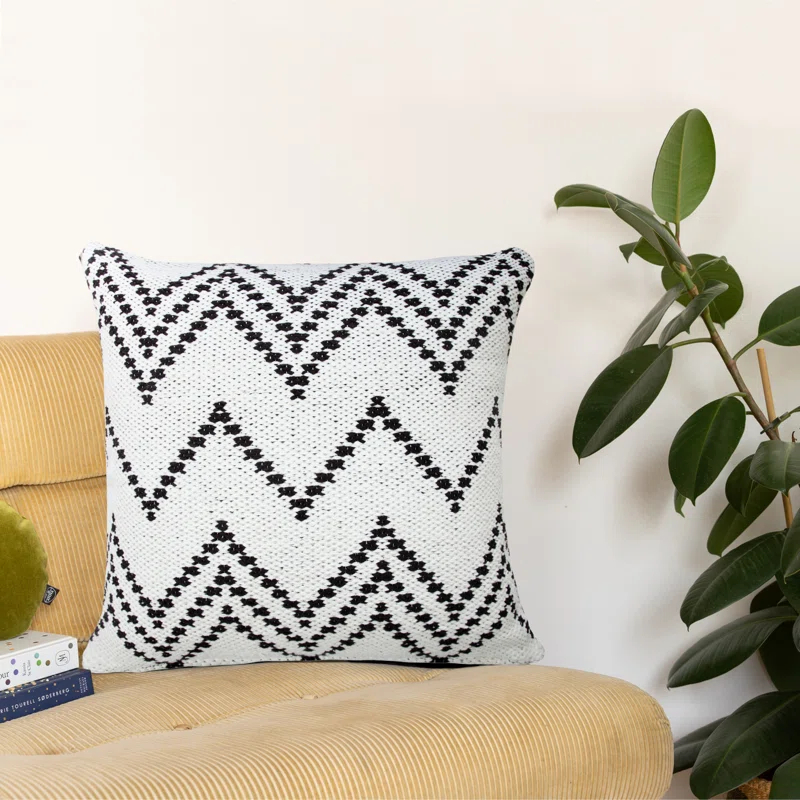 Evette Rios Textured Cotton Throw Pillow