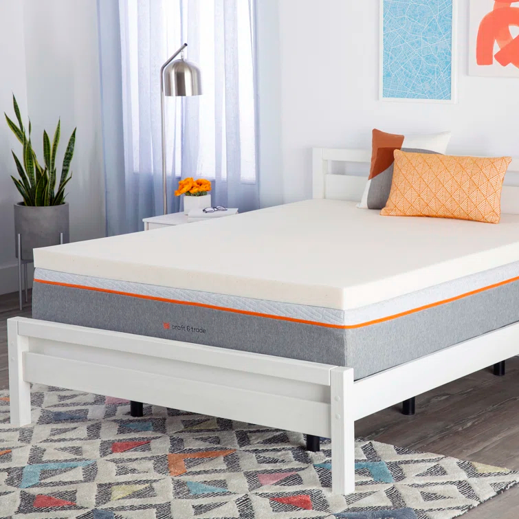 Craft & Trade Craft & Trade CopperGel Cooling, Pressure-Relieving Memory Foam Mattress Topper, 3 Inch