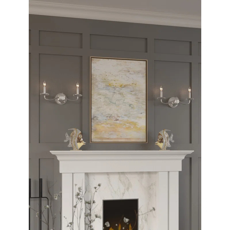 Kalco Solid Brass Candle Wall Light