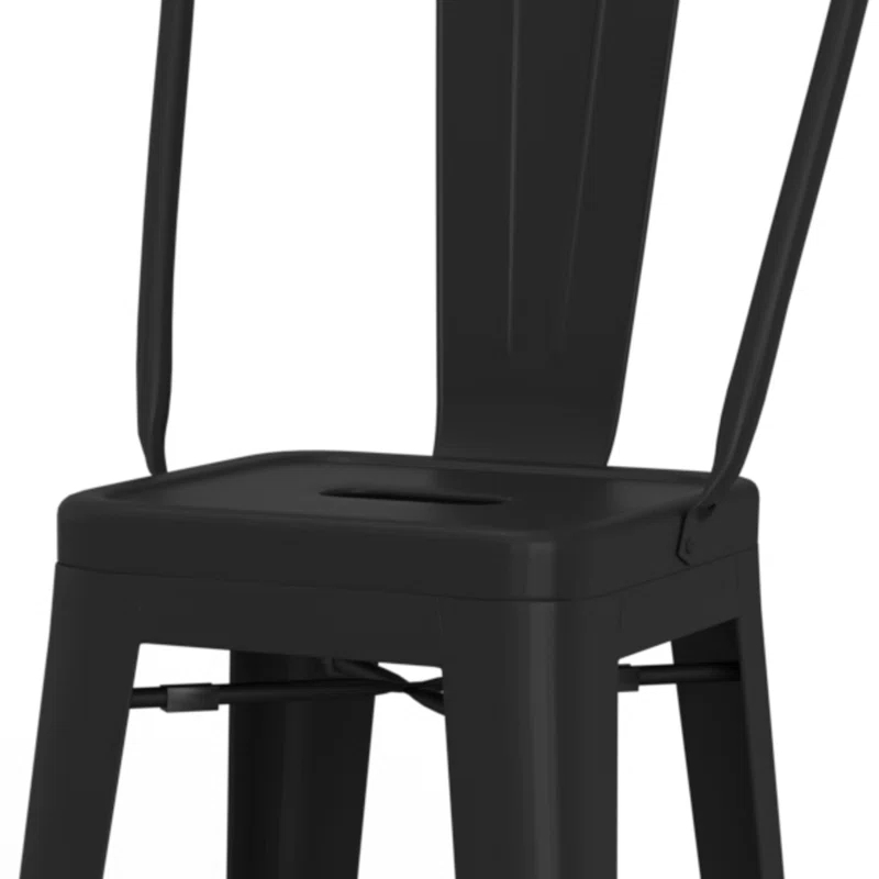 Simpli Home Fletcher Counter Stool with Metal Frame (Set of 2)