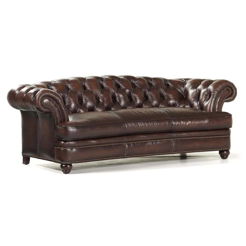 Maitland Smith Upholstery 90'' Leather Sofa