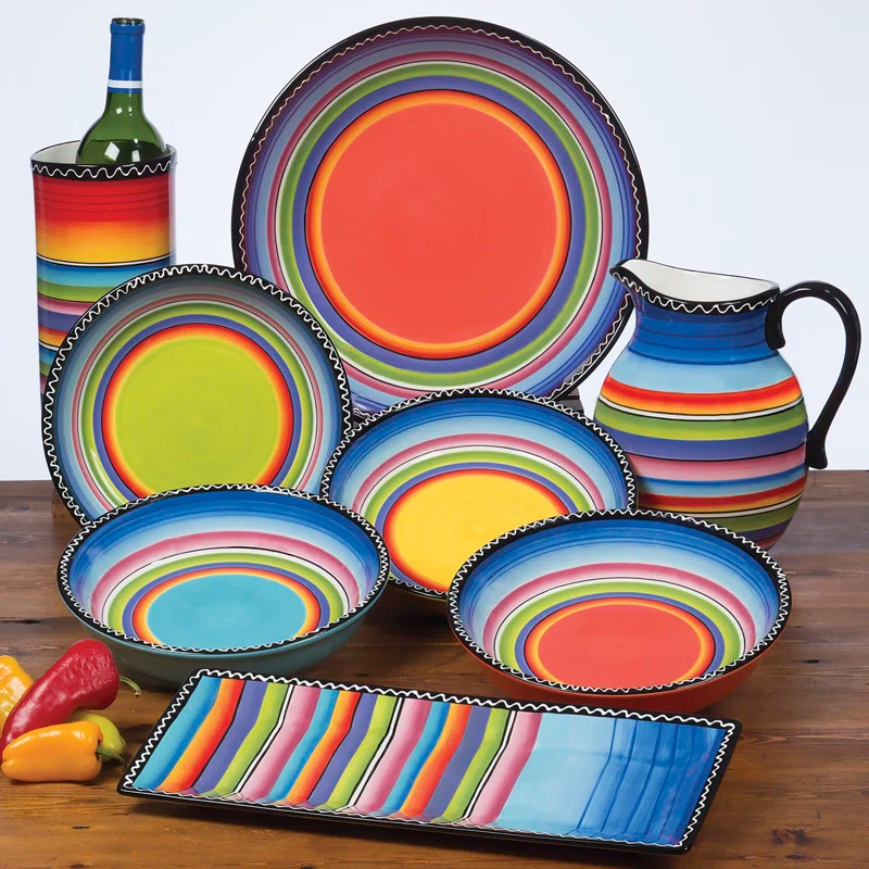 Certified International Certified International Tequila Sunrise Soup/Pasta Bowl (Set of 4)