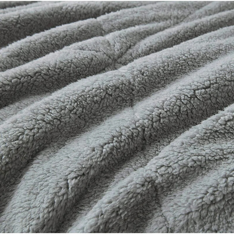 Chezmoi Collection Zane Sherpa Reversible Microfiber Comforter Set