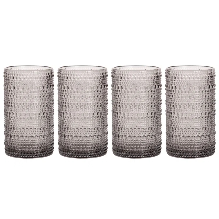 Home Essentials and Beyond Halo Set Of Four 15Oz Highball (Set of 4)
