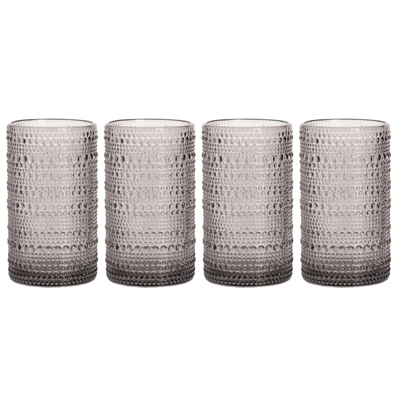 Home Essentials and Beyond Halo Set Of Four 15Oz Highball (Set of 4)