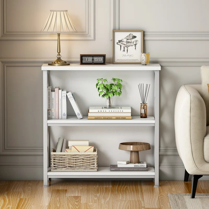 Koehn 3-Tier Bookshelf, Farmhouse Small Bookshelf for Entryway Living Room Home Office