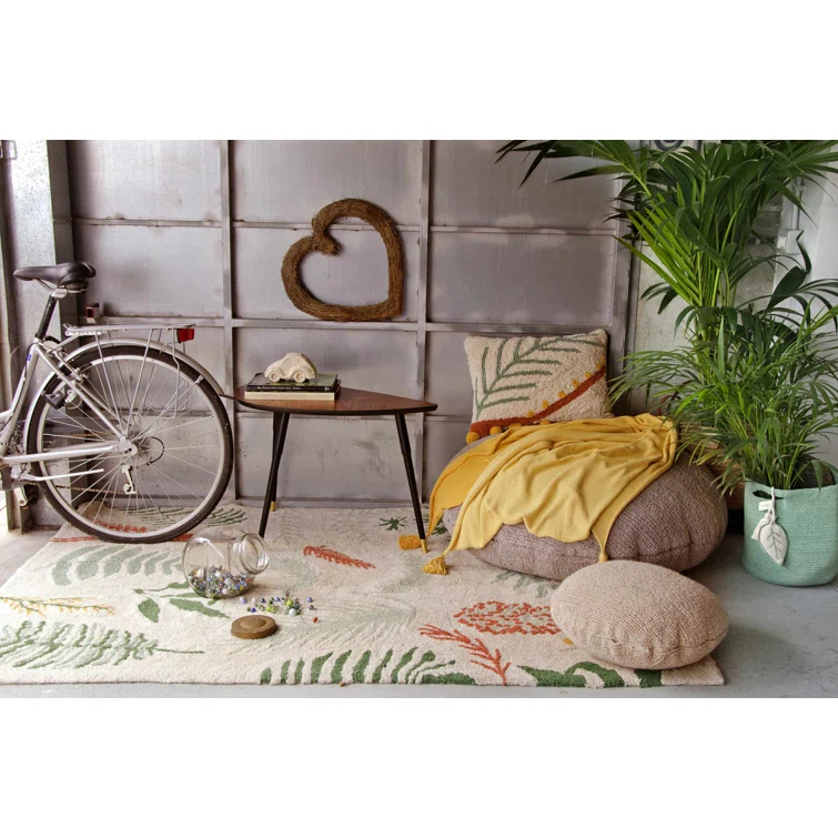 Lorena Canals Plants Hand Tufted Cotton Washable Floral Indoor Rug