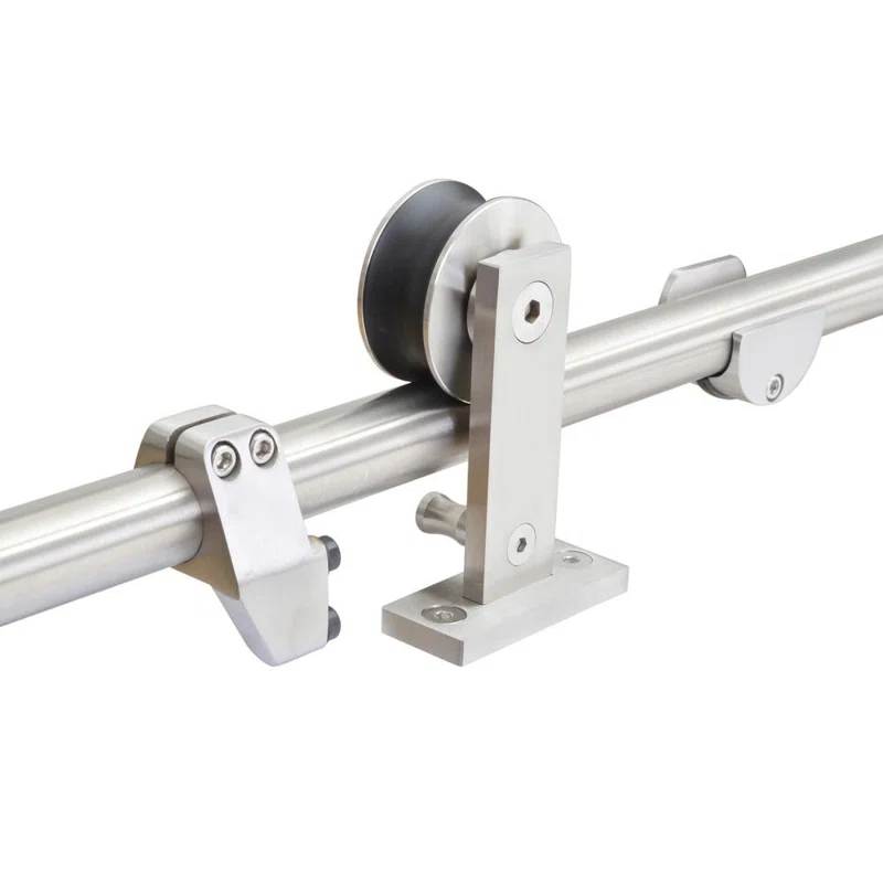 Calhome Paneled Manufactured Wood And Metal Barn Door With Installation Hardware Kit