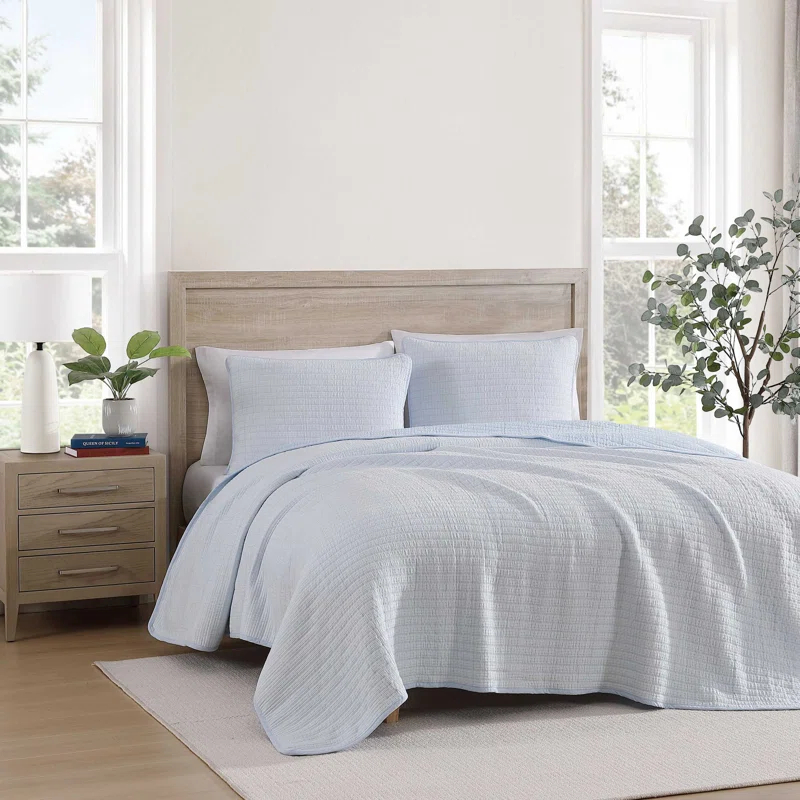 Tommy Hilfiger Tommy Hilfiger Ithaca Stripe Cotton Reversible Quilt Set