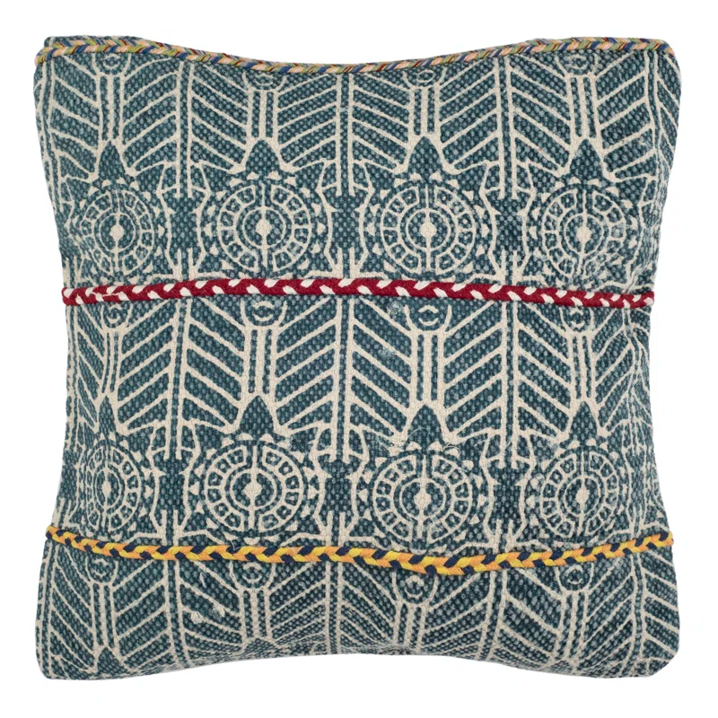 Safavieh Larren Embroidered Cotton Throw Pillow